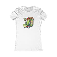 Load image into Gallery viewer, Dill With It Women's Slim Fit Tee by VTown Designs laying flat in the color white