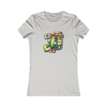 Load image into Gallery viewer, Dill With It Women's Slim Fit Tee by VTown Designs laying flat in the color Silver