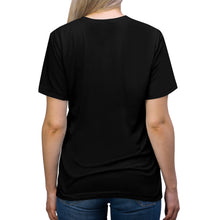 Load image into Gallery viewer, My Last Flying F*** Unisex Triblend Tee by VTown Designs back of tee is blank, on a model, fit check.