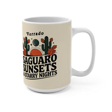 Load image into Gallery viewer, "Saguaro Sunsets & Starry Nights Verrado" 15oz Ceramic Mug – Coffee Lover’s Delight