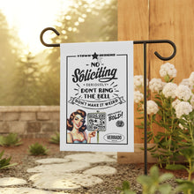 Load image into Gallery viewer, No Soliciting, Don't Ring the Bell, Don't Make It Weird Garden Banner - 12" x 18"