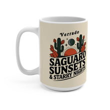 Load image into Gallery viewer, "Saguaro Sunsets & Starry Nights Verrado" 15oz Ceramic Mug – Coffee Lover’s Delight