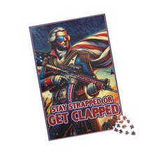 Load image into Gallery viewer, Stay Strapped or Get Clapped George Washington Puzzle - 1014-Piece