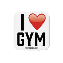 Load image into Gallery viewer, "I Heart Gym" Die-Cut Magnet By VTown Designs