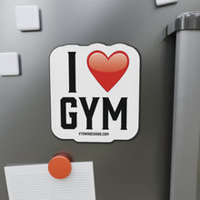 Load image into Gallery viewer, "I Heart Gym" Die-Cut Magnet By VTown Designs