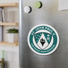 Load image into Gallery viewer, St. Paul II High School Die-Cut Magnets - Durable Vinyl by VTown Designs on a fridge