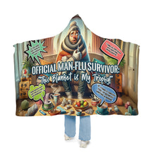 Load image into Gallery viewer, Man Flu Survivor Hooded Blanket – Comfy, Humorous, and Warm Recovery Blanket