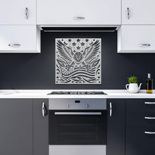 Load image into Gallery viewer, Majestic Eagle Patriotic Metal Sign - Durable, Elegant Home Decor - Silver is timeless in your kitchen.