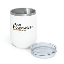 Load image into Gallery viewer, Real housewives of verrado steel wine tumbler with lid off