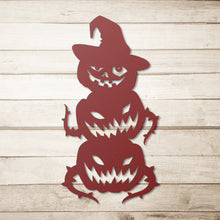 Load image into Gallery viewer, Stunning Halloween Pumpkin Metal Wall Art β Red