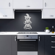 Load image into Gallery viewer, Stunning Halloween Pumpkin Metal Wall Art β Silver, in the kitchen