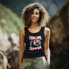 Load image into Gallery viewer, Unleash Your Wild Side with the 'Feral Girl Summer' Tank on a young curly-haired woman