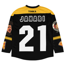 Load image into Gallery viewer, Tonka Jahari “Would Never” Recycled Hockey Fan Jersey – Limited Edition