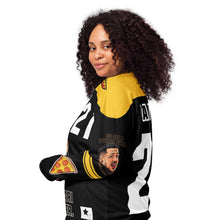 Load image into Gallery viewer, Tonka Jahari “Would Never” Recycled Hockey Fan Jersey – Limited Edition