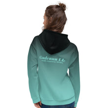 Load image into Gallery viewer, Gudenau Unisex Hoodie (Gradient Blend) Black to Tiffany Blue (V4)