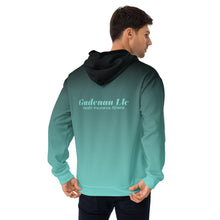 Load image into Gallery viewer, Gudenau Unisex Hoodie (Gradient Blend) Black to Tiffany Blue (V4)