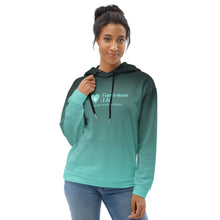 Load image into Gallery viewer, Gudenau Unisex Hoodie (Gradient Blend) Black to Tiffany Blue (V4)