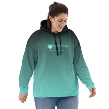 Load image into Gallery viewer, Gudenau Unisex Hoodie (Gradient Blend) Black to Tiffany Blue (V4)