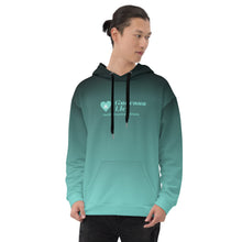 Load image into Gallery viewer, Gudenau Unisex Hoodie (Gradient Blend) Black to Tiffany Blue (V4)