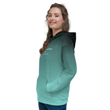 Load image into Gallery viewer, Gudenau Unisex Hoodie (Gradient Blend) Black to Tiffany Blue (V4)