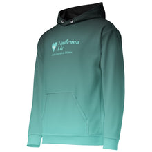 Load image into Gallery viewer, Gudenau Unisex Hoodie (Gradient Blend) Black to Tiffany Blue (V4)