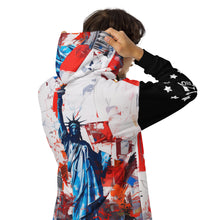 Load image into Gallery viewer, Patriotic Emblem 1776 – Unisex Liberty Zip Hoodie