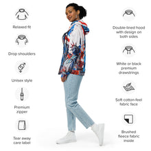 Load image into Gallery viewer, Patriotic Emblem 1776 – Unisex Liberty Zip Hoodie