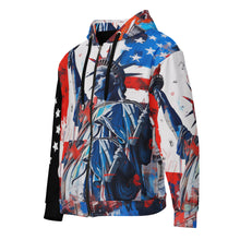 Load image into Gallery viewer, Patriotic Emblem 1776 – Unisex Liberty Zip Hoodie