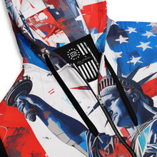 Load image into Gallery viewer, Patriotic Emblem 1776 – Unisex Liberty Zip Hoodie