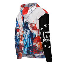Load image into Gallery viewer, Patriotic Emblem 1776 – Unisex Liberty Zip Hoodie