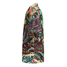 Load image into Gallery viewer, Samurai Summer Shirt: Unisex Button-Up with Epic Japanese Art, side