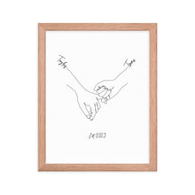 Load image into Gallery viewer, Personalized Couple’s Hand-In-Hand Framed Artwork - A Timeless Memento