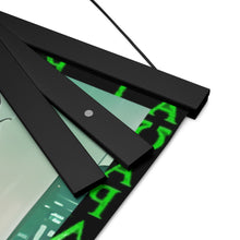 Load image into Gallery viewer, 24x36 Beyond the Matrix Poster - Trump & Musk: Shatter Power Illusions [Poster, close-up, showing hanging hardware0