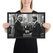 Load image into Gallery viewer, Two Eras, One Mission: Empowering the People - Trump & RFK Framed Poster