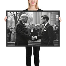Load image into Gallery viewer, Two Eras, One Mission: Empowering the People - Trump & RFK Framed Poster