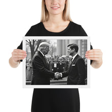 Load image into Gallery viewer, Two Eras, One Mission: Empowering the People - Trump & RFK Framed Poster