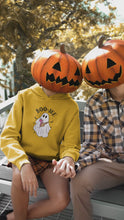 Load and play video in Gallery viewer, π» Get Spookily Stylish with Our "Boo Jee" Unisex Hooded Sweatshirt! π