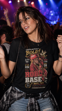 Load image into Gallery viewer, Woman wearing a Rob Base Tribute Shirt | It Takes Two Hip-Hop Tee at a concert or event.