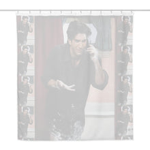 Load image into Gallery viewer, Shower curtain with multiple images of a person on the phone