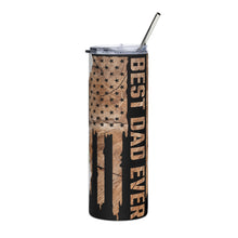 Load image into Gallery viewer, Best Dad Ever American Camo Father's Gift Stainless steel tumbler