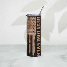 Load image into Gallery viewer, Best Dad Ever American Camo Father's Gift Stainless steel tumbler