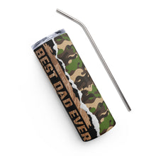 Load image into Gallery viewer, Best Dad Ever American Camo Father's Gift Stainless steel tumbler