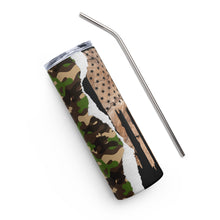 Load image into Gallery viewer, Best Dad Ever American Camo Father's Gift Stainless steel tumbler