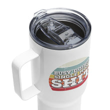 Load image into Gallery viewer, Busy-doing-single-mom-shit-travel-mug-product-photo-close-up