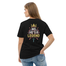 Load image into Gallery viewer, Technoblade Tribute Tee – Unisex Organic Cotton Minecraft Shirt - Back of Tee on female model