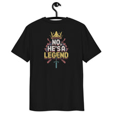 Load image into Gallery viewer, Technoblade Tribute Tee – Unisex Organic Cotton Minecraft Shirt - Back of Tee on hanger