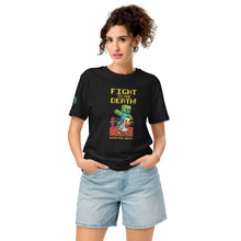 Load image into Gallery viewer, Chicken Jockey T-Shirt – Pixel Brawl Tee for Minecraft Fans - front of tee - on female model