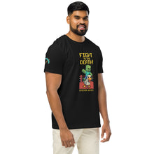 Load image into Gallery viewer, Chicken Jockey T-Shirt – Pixel Brawl Tee for Minecraft Fans - front of tee on male model