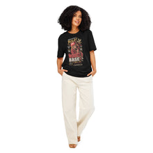 Load image into Gallery viewer, Person wearing a black t-shirt with Rob Base Tribute Shirt | It Takes Two Hip-Hop Tee on a white background