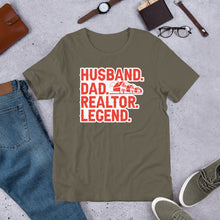 Load image into Gallery viewer, "Husband, Dad, Realtor, Legend" Soft Tee Gifts for Realtors